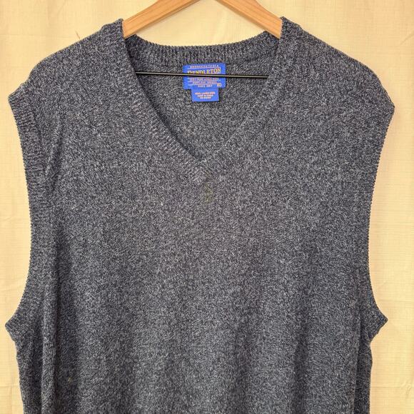 PENDLETON Lambswool Sweater Vest Men's XL V-neck Textured Business Casual Golf - Picture 3 of 12